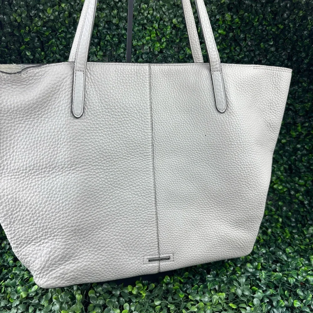 REBECCA MINKOFF Pebbled Gray Tote Bag